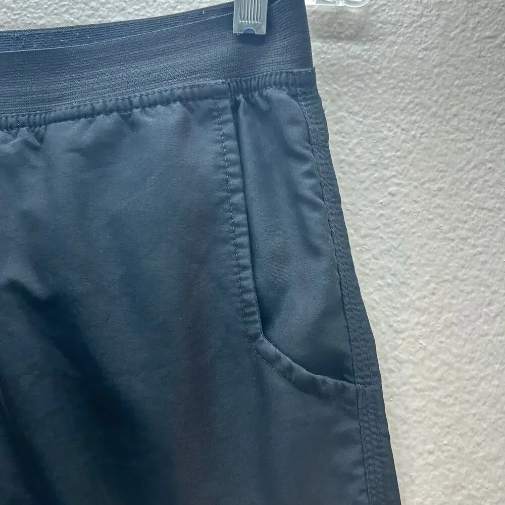 Prana Lightweight Black Elastic Outdoor Logo Hiking SZ S‎ Run Jog Men’s Shorts